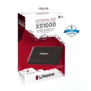 DISCO SOLIDO EXT KINGSTON XS1000 2TB USB TIPO-C TO TIPO-A ADAPTADOR BLACK