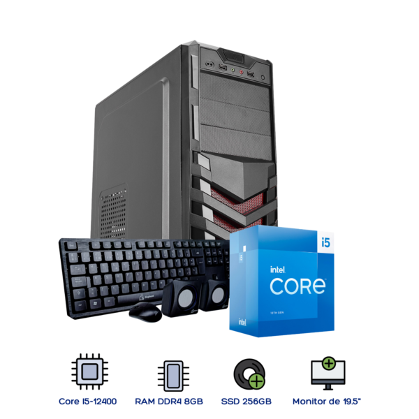PC CPU CORE I5-12400 DISCO SSD 500GB 16GB RAM