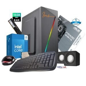CPU INTEL I5-12400/ SSD 512GB/ 16GB RAM/ MB H610/ CASE/ TECLADO/ MOUSE/ PARLANTES