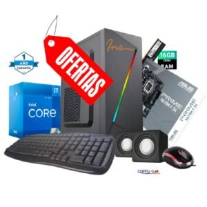 CPU CORE i7-12700/ DISCO SSD 1TB /16GB RAM/MB-H610M/CASE/ TECLADO/ MOUSE/ PARLANTES