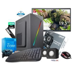 PC INTEL I5-12400/SSD 1TB/16GB RAM/CASE INS/TEC/MOU/PAR/MONITOR 19.5"
