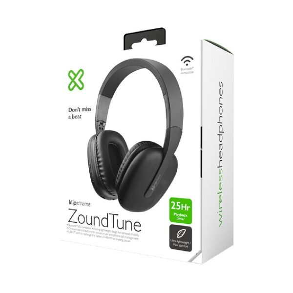 HEADPHONE KLIPXTREME KMH-010BK BLUETOOTH USB-C CARGA