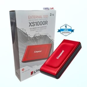SSD EXTERNO KINGSTON XS1000 2TB USB TIPO-C TO TIPO-A ADAPTADOR RED