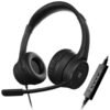 HEADPHONE KLIPXTREME KCT-510BK USB STEREO BLACK - Imagen 2