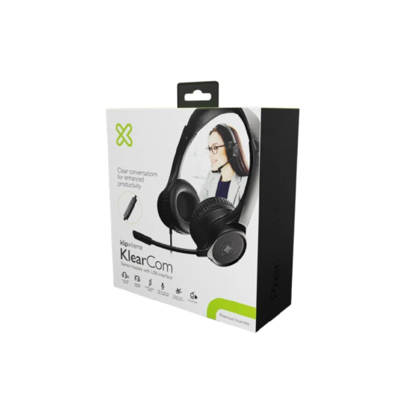 HEADPHONE KLIPXTREME KCT-510BK USB STEREO BLACK