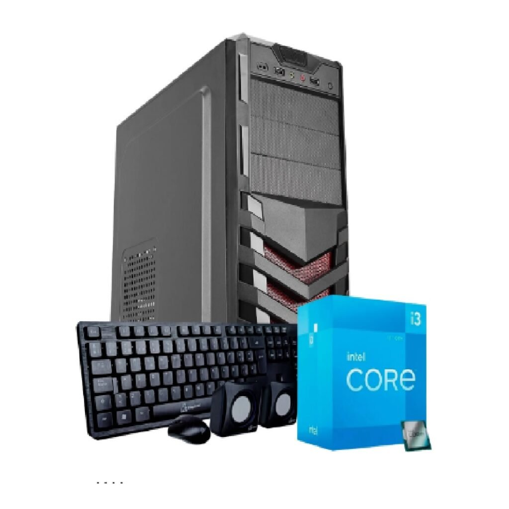 CPU INTEL I3-13100/SSD 500GB/8GB RAM/CASE/TECLADO/MOUSE/PARLANTES ...