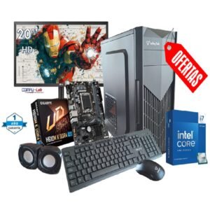 PC INTEL CORE i7-14700/SSD 1TB/16GB RAM/CAS/TEC/MOU/PAR/MONITOR 19.5" LG"
