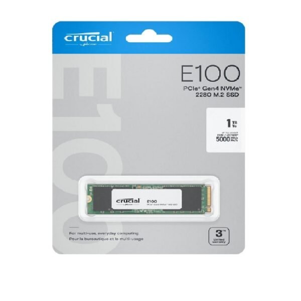 SSD CRUCIAL E100 1TB PCIEXPRES NVME M2