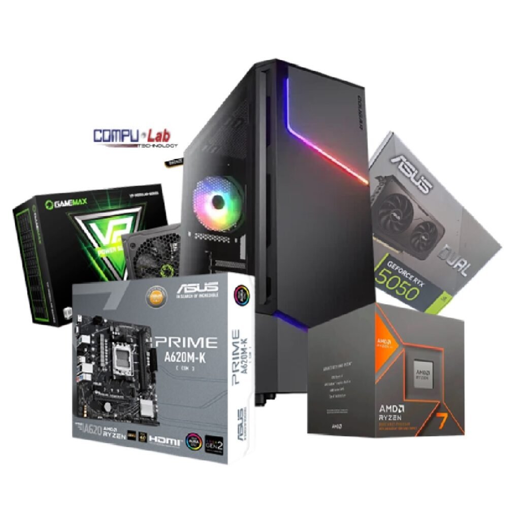 CPU GAMER AMD RYZEN 7 8700G/MBA A620M/ SSD 1TB/16GBDDR5/A620/CASE GAMER ...