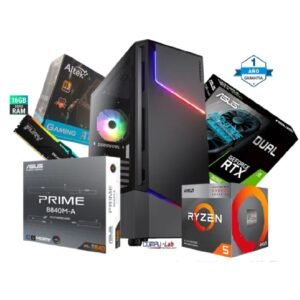 CPU GAMER AMD RYZEN 5 8500G/ SSD 1TB NVME/ 16GB DDR5/ MB B840/ CASE GAMER/ VIDEO RTX 3050 6GB GDDR6/ FUENTE  CERTIFICADA