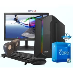 PC INTEL core i7-12700/SSD 500GB/16GB RAM/CASE/TEC/MOU/PAR/MONITOR LG 19.5"