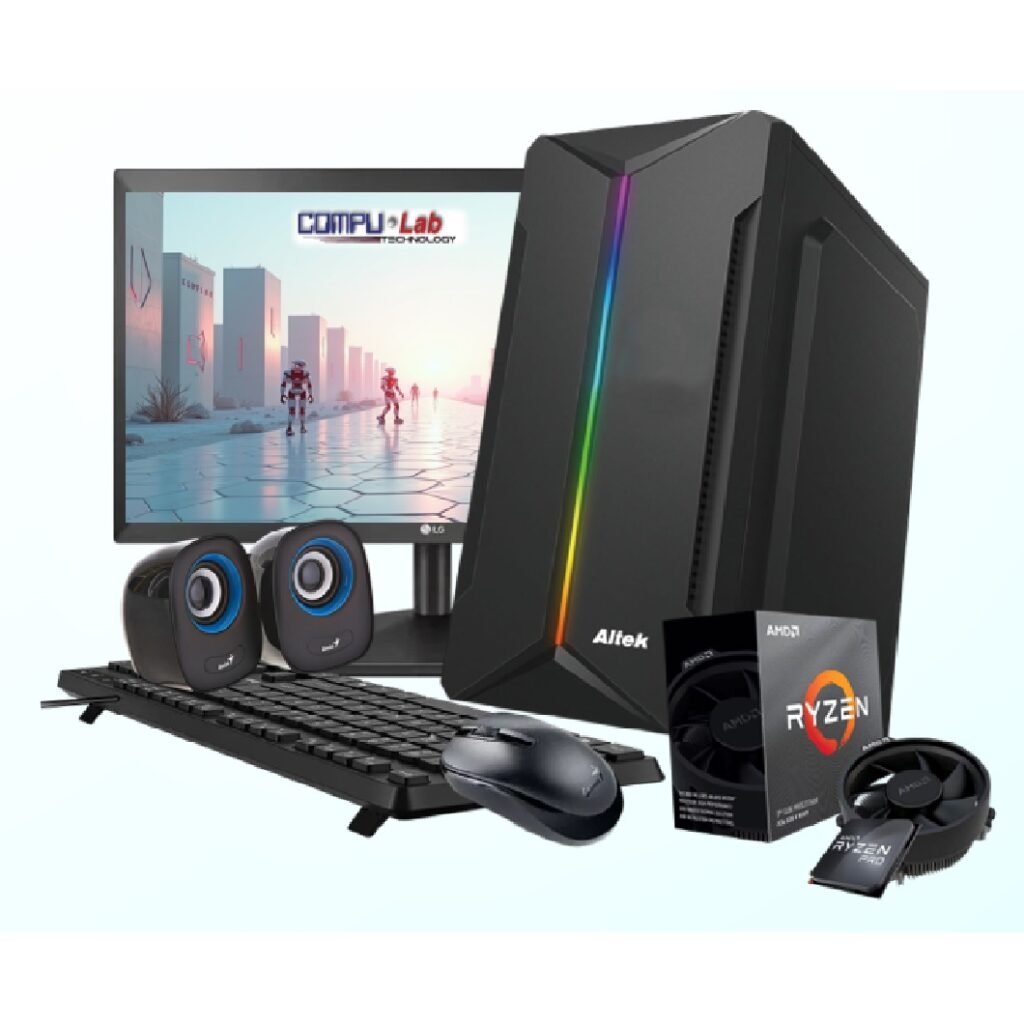 PC AMD Ryzen 5 PRO 4655G/SSD 240GB/8GB RAM/CASE/TECLADO/MOUSE/PAR ...