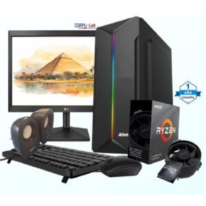 PC AMD RYZEN 5 3400G/SSD 500GB/8GB/A520M/TEC/MOUSE/PAR/MONITOR 19.5"
