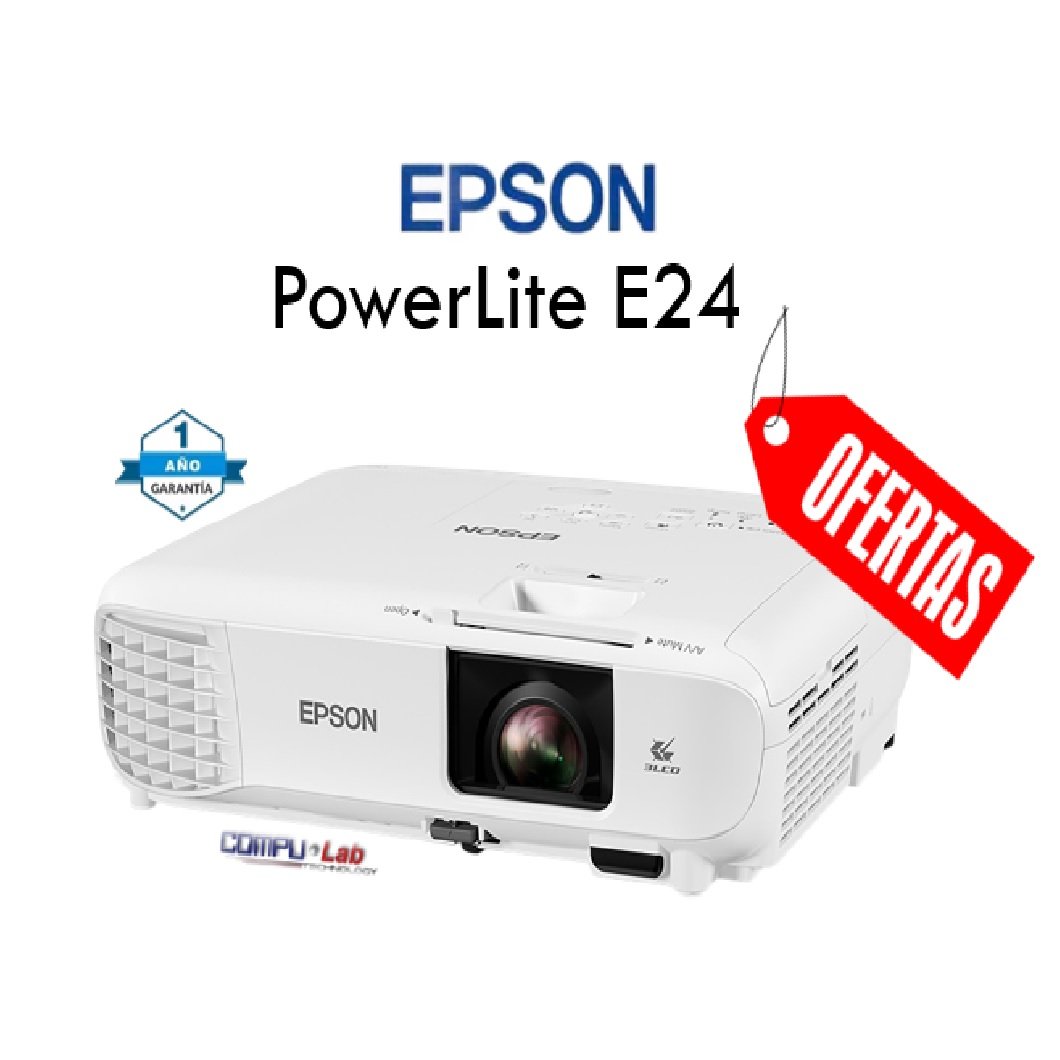 PROYECTOR EPSON POWERLITE E24 XGA 3600 LUMENES HDMI 3LCD
