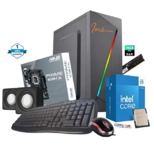 CPU INTEL core i5-14400/MB H610/ SSD 1TB/ DDR4 16GB RAM/CASE INS/TECLADO/MOUSE/PARLANTES