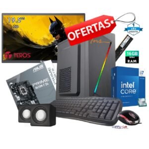 PC INTEL CORE i7-14700/SSD 1TB /DDR4 16GB RAM / CASE INS/TEC/MOU/PAR/MONITOR 19.5"
