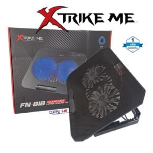 VENTILADOR STRIKE ME FN-818 2 FAN/ 2USB/ 5 NIVELES/ HASTA 17"