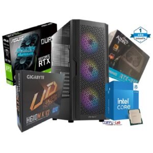 CPU GAMER INTEL core i5-14400/MB H610 DDR5/512GB/16GBDDR5/CASE GAMER/TV- RTX 3050 6GB