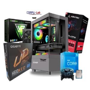 CPU GAMER INTEL core i5-14400/MB H610 DDR5/512GB/16GBDDR5/CASE GAMER/TV- RX 580 8gb