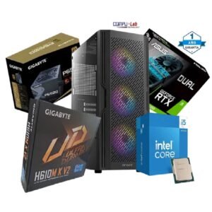 CPU GAMER INTEL core i5-14400/MB H610 DDR5/512GB/16GBDDR5/CASE GAMER/TV- RTX 3050 6GB