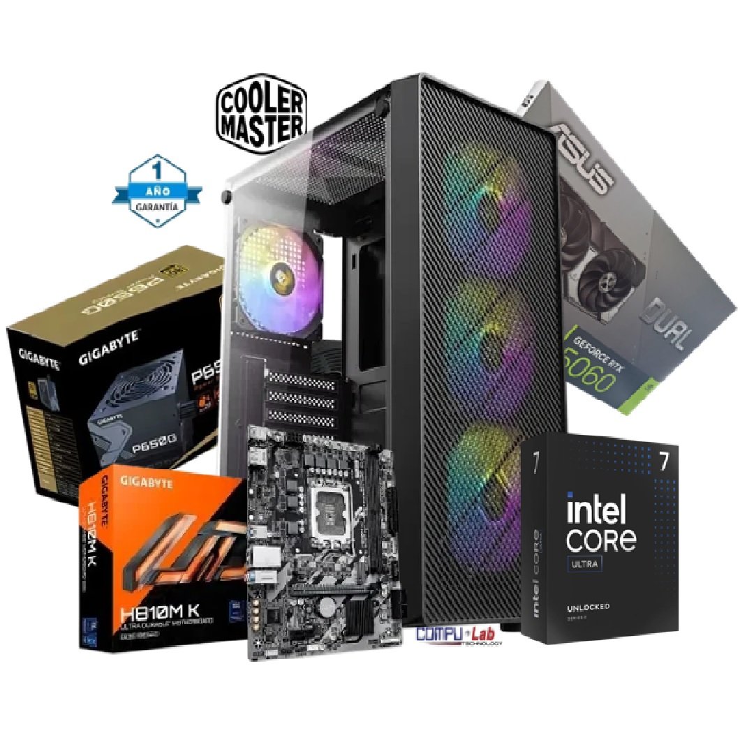 CPU GAMER INTEL ULTRA 7 265/MB H810/ SSD1TB/ 32GB DDR5 RAM /CASE GAMER /RTX -8GB 5060