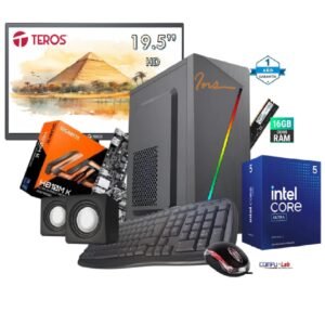 PC INTEL ULTRA5 225/MB H810/SSD 500GB/16GB DDR5/CASE INS /TEC/MOU/PAR/MONITOR TEROS 19.5"