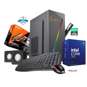 CPU INTEL ULTRA5 225/MB H810/SSD 500GB/16GB DDR5/CASE INS /TECLADO/MOUSE/PARLANTES