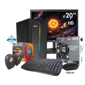 PC AMD RYZEN 5 8500G/SSD 500GB/DDR5 16GB/MB-A620/CASE ALTEK/TEC/MOU/PAR/MONITOR LG 20"