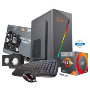 CPU AMD RYZEN 5 8500G/SSD 500GB/DDR5 16GB/A620/CASE INS/TECLADO/MOUSE/PARLANTES
