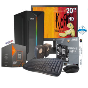 PC AMD RYZEN 7 8700G/SSD 500GB/DDR5 16GB RAM /MBA-A620/CASE ALTEK/TEC/MOU/PAR/MONITOR LG 20"