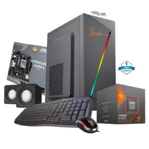 CPU AMD RYZEN 7 8700G/SSD 500GB/DDR5 16GB/MB-A620/CASE INS/TECLADO/MOUSE/PARL