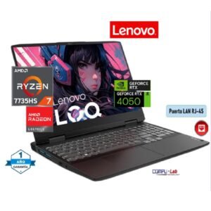 LENOVO LOQ RYZEN 7 7735HS/16GB DDR5/SSD 512GB/15.6"FHD/ RTX 4050/GRAY/ WINDOWS 11