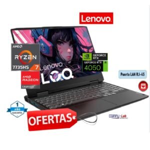 LENOVO LOQ RYZEN 7 7735HS/16GB DDR5/SSD 512GB/15.6"FHD/ RTX 4050/GRAY/ WINDOWS 11