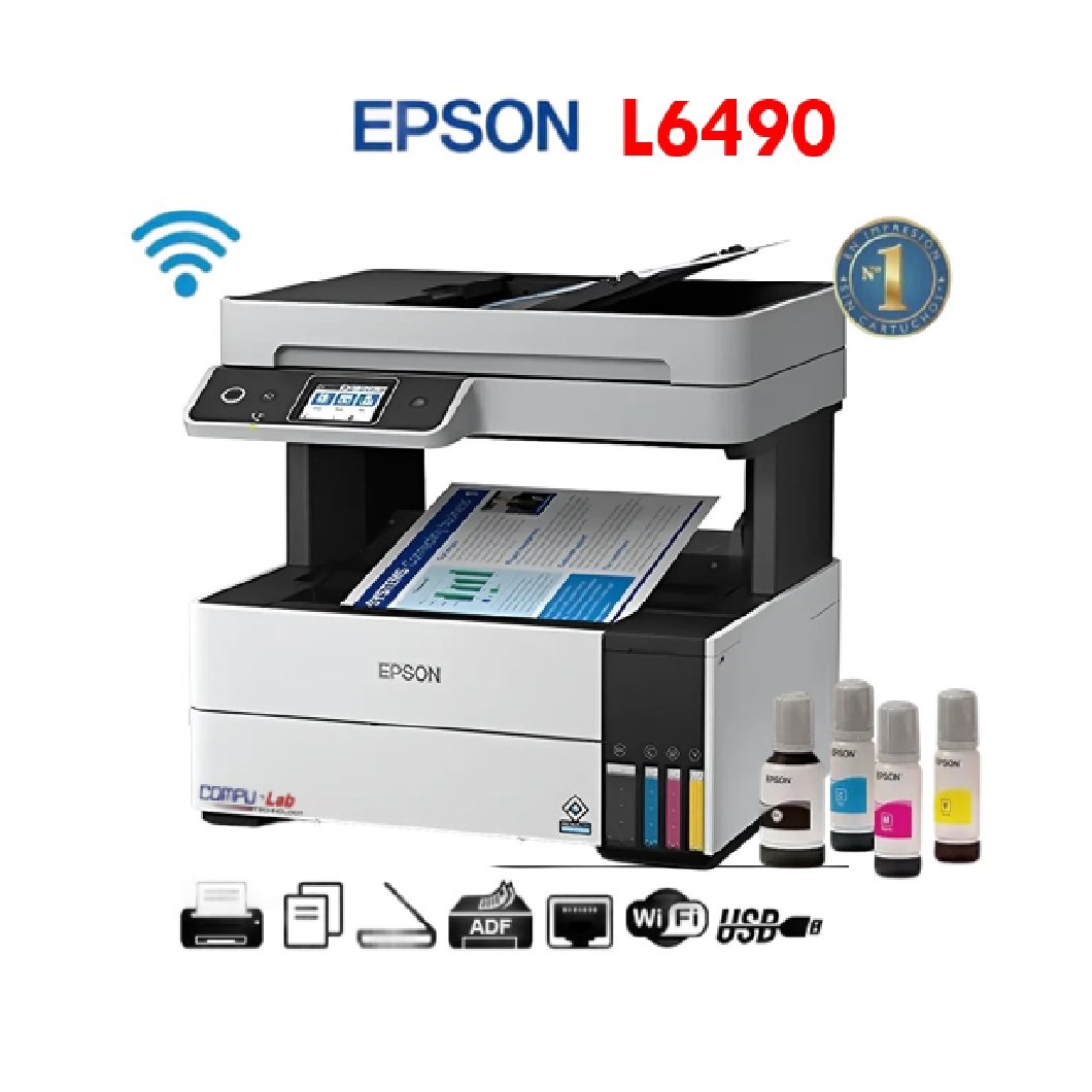 IMPRESORA EPSON L6490 WIFI / RED / MULTIFUNCION / ADF / DUPLEX / FAX