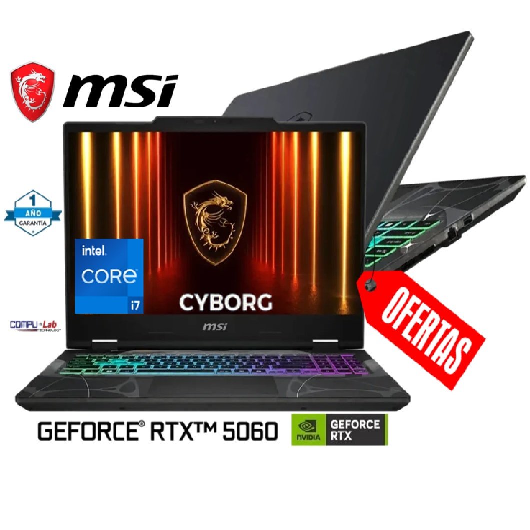 MSI CYBORG 15 B13WFKG core i7-13620H /DDR5 16GB /SSD 512GB /RTX 5060 8GB/ 15.6"