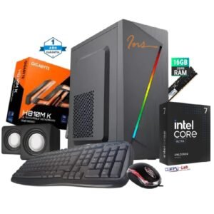 CPU INTEL ULTRA7 265/MB H810/ SSD 1TB/ 16GB DDR5/CASE/TECLADO/MOUSE/PARLANTES