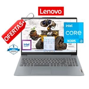 LENOVO IDEAPAD SLIM 3 15IAN8  INTEL CORE i3-N305 1.8GHZ/ LPDDR5 8GB RAM/ SSD 512GB / 15.6" FHD/ FREE/ARTIC GREY