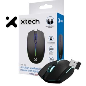 MOUSE XTECH XTM318 WIRELES 4 BOTONES 3200DPI WITH LIGHT