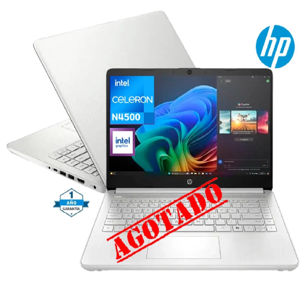 HP 14-DQ3500LA CELERON N4500/ 8GB/ SSD 256GB/ PANTALLA 14" HD/ SILVER
