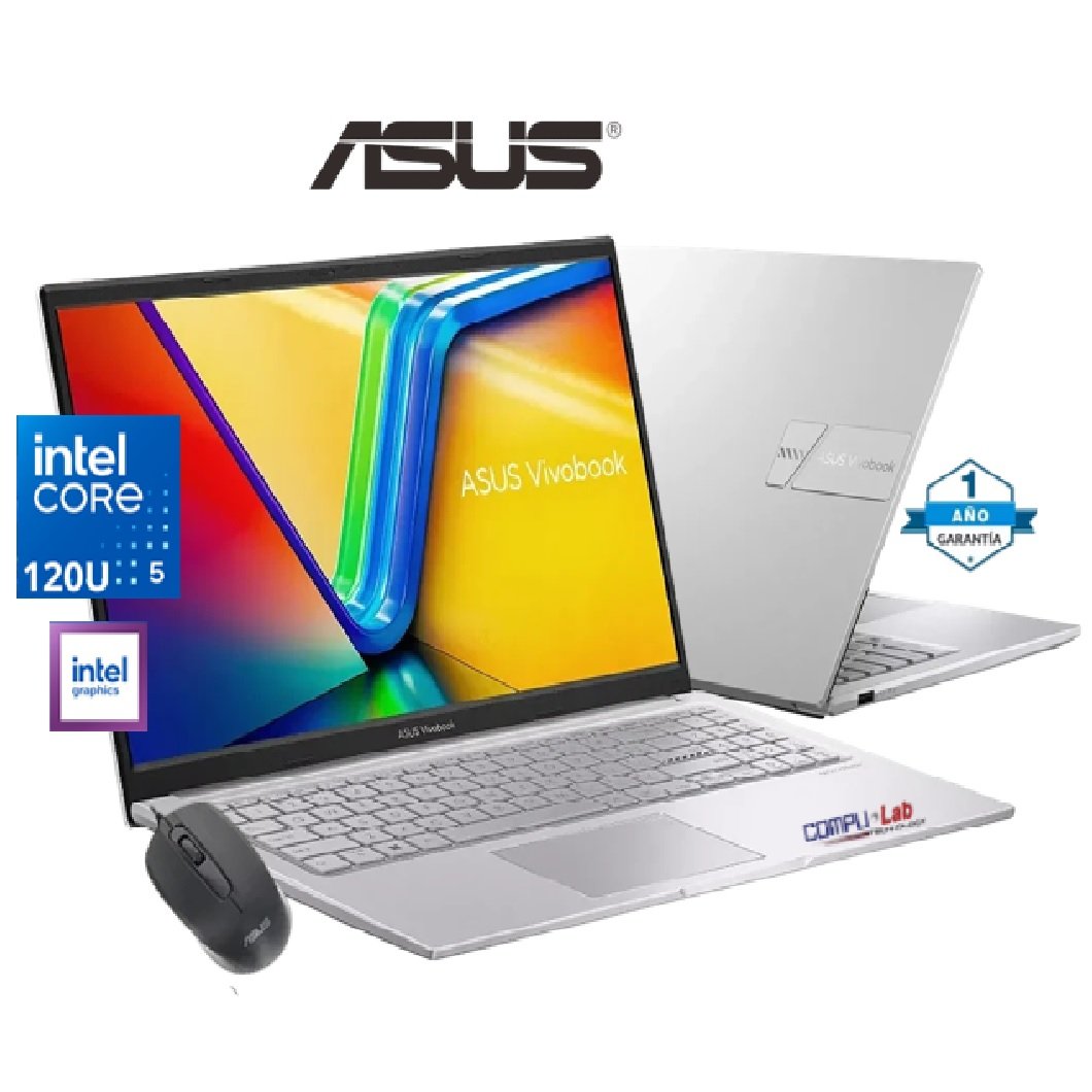 ASUS VIVOBOOK X150VA-BQ5580 CORE 5 120U/ 16GB DDR5/ SSD 512GB/ 15.6" FHD/ COOL SILVER/ FREEDOS/ FINGERPRINT/ MOUSE - Imagen 2