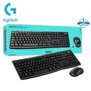 TECLADO+MOUSE LOGITECH MK270 WIRELESS RESISTENTE A SALPICADURAS BLACK