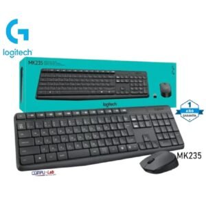 TECLADO+MOUSE LOGITECH MK235 WIRELESS RESISTENTE A SALPICADURAS BLACK