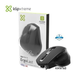 MOUSE KLIP XTREME KMW-760BK WIRELESS 2.4GHZ ERGONOMICO RECARGABLE BATTERY BLACK